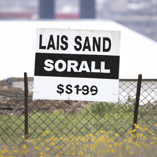 צילום שלט קרקע למכירה מול מתקן תעשייתי הממחיש את השפעת הזיהום על ערך הנכס.