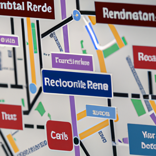 מפה המציגה אפשרויות תחבורה שונות המובילות למקום השכרת כיתה