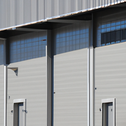 תמונה 1: מראה חיצוני אלגנטי ומודרני של מחסן, המציג את ההתקדמות בעיצוב ובטכנולוגיה.