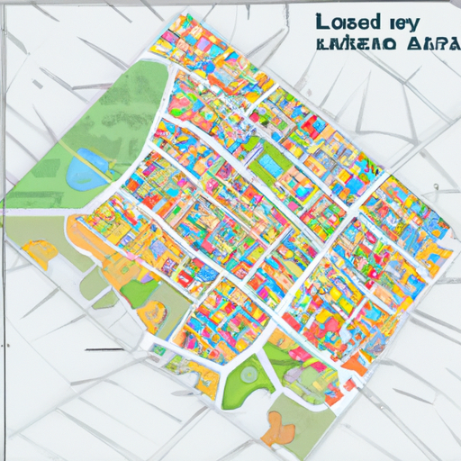 מפה המדגישה ערכי קרקע שונים בשכונות שונות