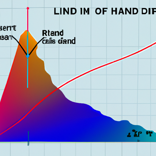 גרף הממחיש את המתאם בין מגמות השוק ומחירי הקרקע
