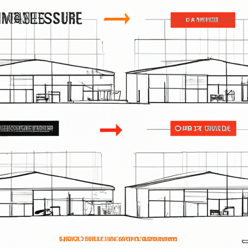 טבלת השוואה הממחישה גדלים שונים של מחסנים, ועוזרת לעסקים לקבוע את השטח האידיאלי שלהם.