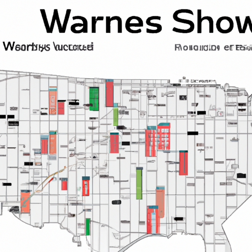 מפה עם מיקומי מחסנים שונים ועלויות נלוות