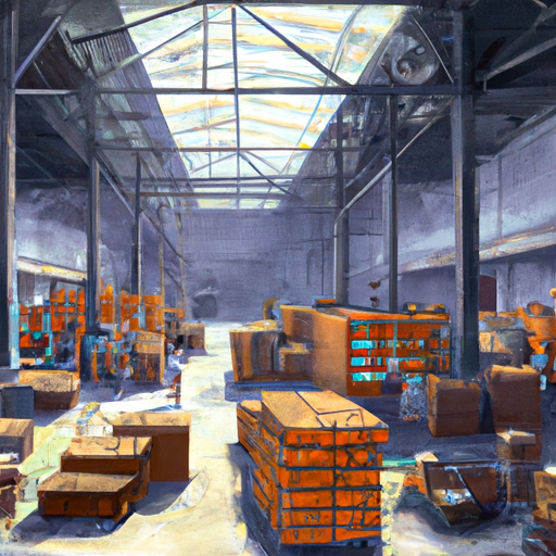 1. תמונה המציגה מחסן מסורתי שוקק ומנוגד למחסן חכם שליו ומאורגן היטב.