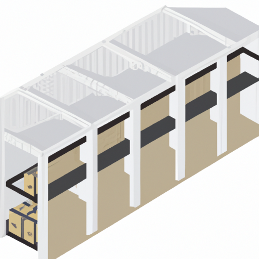 איור של פריסת מחסן המיועדת לנגישות קלה של המוצר.