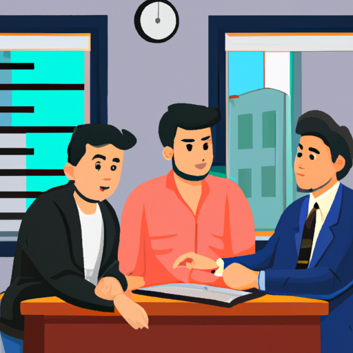 3. המחשה של בעל עסק ומנהל נכס בעיצומו של משא ומתן.